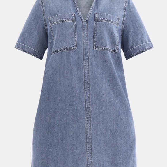 Terra & Sky Dresses & Skirts - Terra Sky Women’s Denim Mini Popover Shirt  Dress Size 2X New!!!!